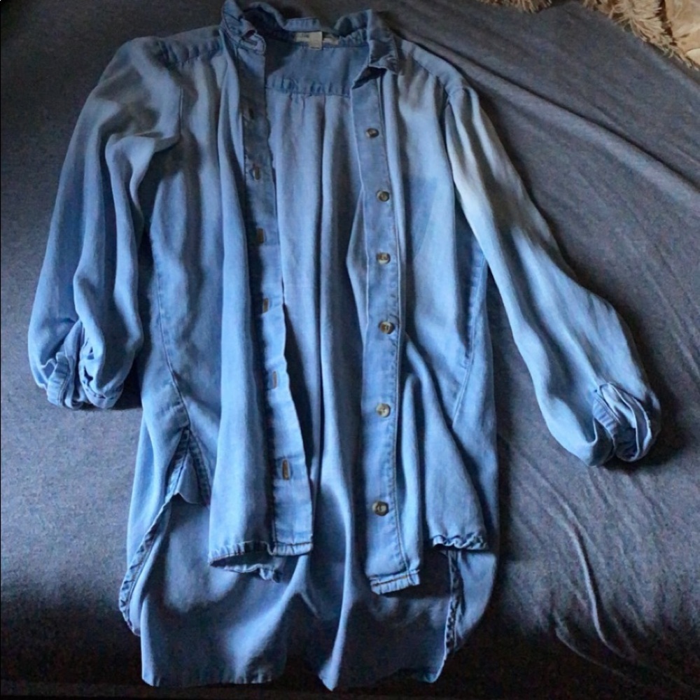 Jean washed cardigan